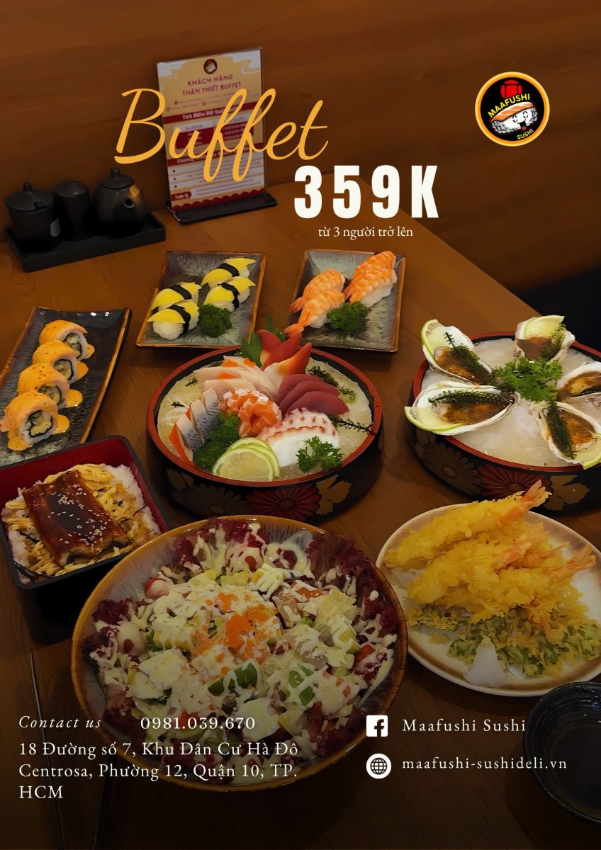 Maafushi Sushi | Sushi Ngon Quận 10 | Buffet Sushi Quận 10